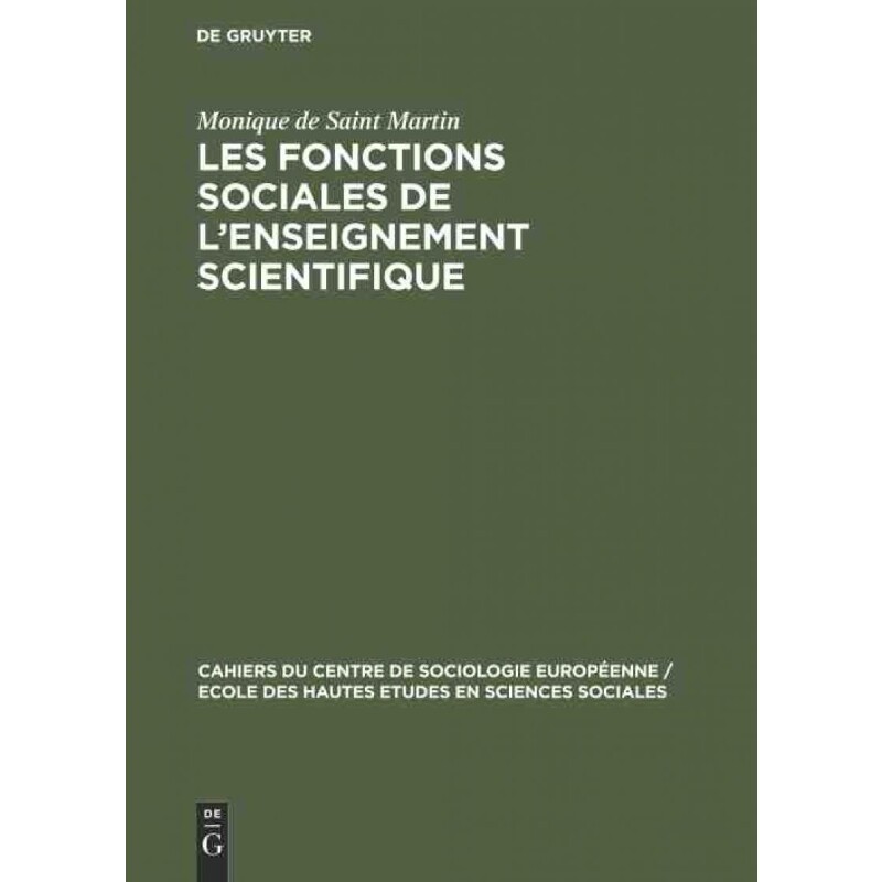 按需印刷不退不换DEG Les fonctions sociales de l’enseignement scientifique[9783111049861]