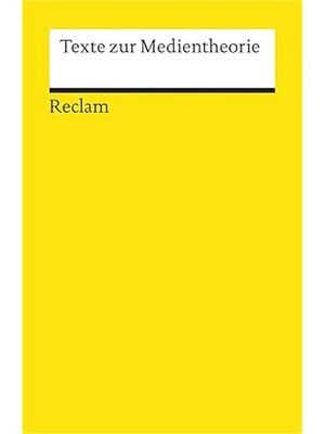 预订【德语】Texte zur Medientheorie