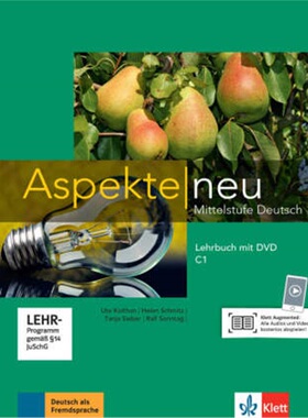 预订不退不换德语 Aspekte neu Lehrbuch C1, m. DVD-ROM[9783126050340]