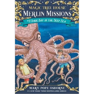 神奇树屋 英文原版 Magic Tree House： Dark Day in the Deep Sea Merlin Mission 梅林的任务 中小学生课外读物桥梁章节书