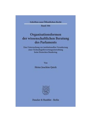 预订【德语】Organisationsformen der wissenschaftlichen Beratung des Parlaments.:Eine Untersuchung zur institutionellen V