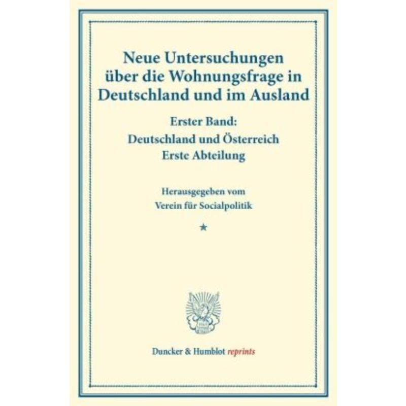 预订【德语】 Neue Untersuchungen uber die Wohnungsfrag