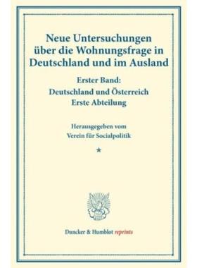 预订【德语】 Neue Untersuchungen uber die Wohnungsfrag