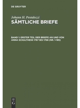 按需印刷DEG Erster Teil der Briefe an und von Anna Schulthess 1767 bis 1768 (Nr. 1 185)[9783110054910]