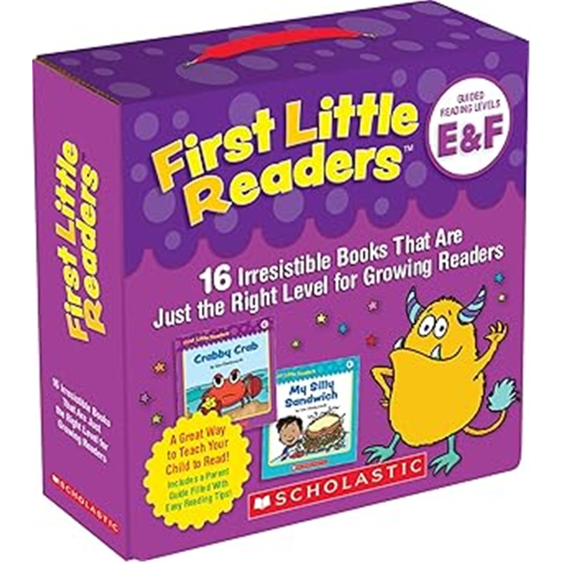 现货First Little Readers Level E-F (16 books + 1 audio CD)[9781338256574]