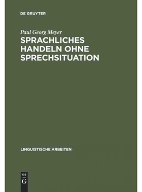 按需印刷DEG Sprachliches Handeln ohne Sprechsituation[9783484301351]
