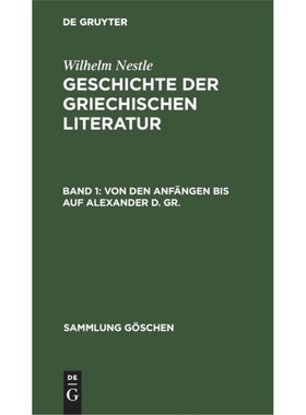 预订【德语】 Von den Anfangen bis auf Alexander d. Gr.