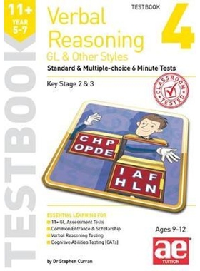 预订11+ Verbal Reasoning Year 5-7 GL & Other Styles Testbook 4:Standard & Multiple-choice 6 Minute Tests