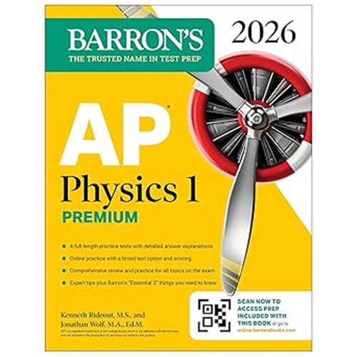 现货AP PHYSICS 1 PREMIUM, 2026: PREP BOOK WITH 4 PRACTICE TESTS + COMPREHENSIVE REVI[9781506297729]