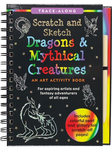现货 刮刮素描书 SCRATCH & SKETCH DRAGONS MYTH TAL  英文原版 儿童手工DIY 创意趣味书