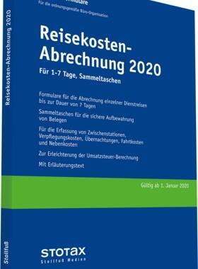 预订不退不换德语 Reisekosten-Abrechnung 2020, fur 1-7 Tage