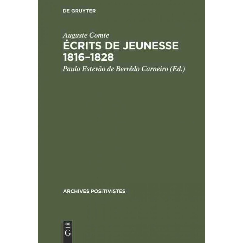 按需印刷不退不换DEG ?crits de jeunesse 1816?C1828[9783111256764]