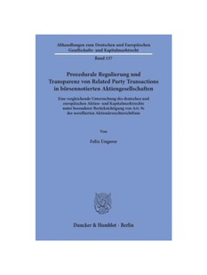 预订不退不换德语Prozedurale Regulierung und Transparenz von Related Party Transactions in b?rsennotierten Aktiengesellsc