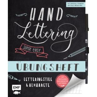 Super Lette Pen Tombow 德语 Handlettering ABT Übungsheft easy Brush 预订 mit Dual original