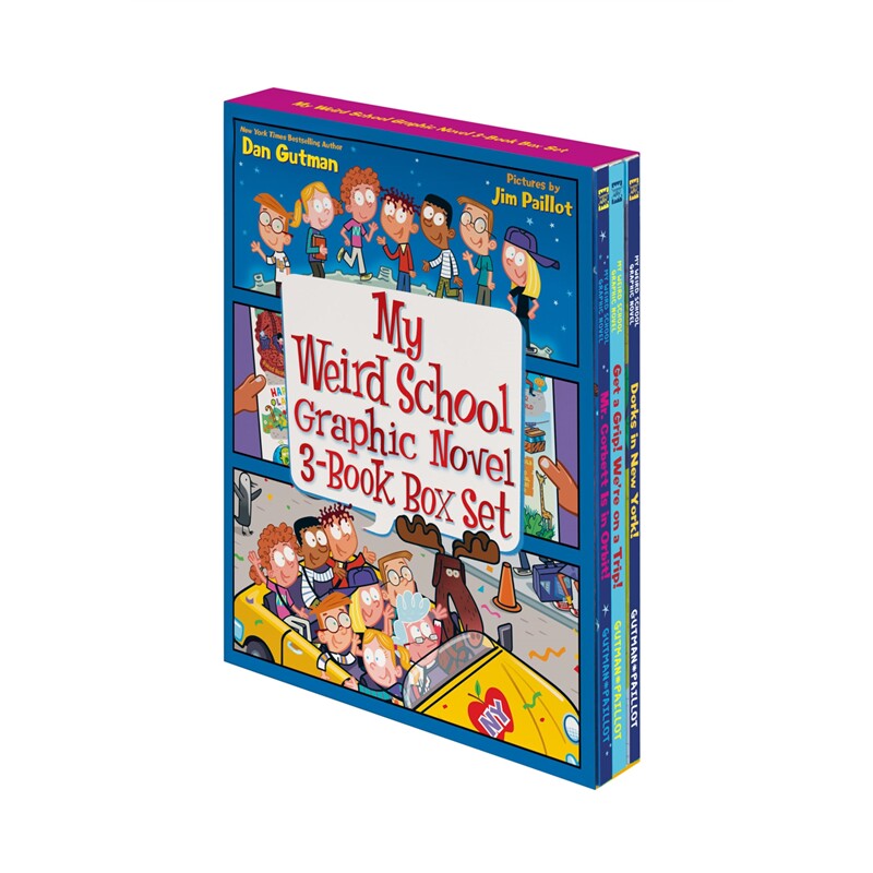 现货 我的疯狂学校漫画版3册盒装 My Weird School Graphic Novel 3-Book Box Set 英文原版 上海外文 9780063509467