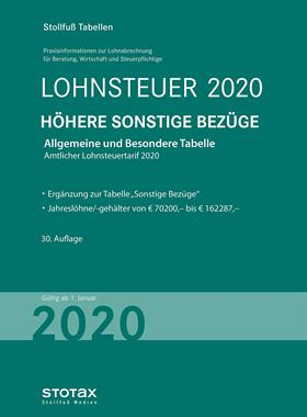 预订【德语】 Tabelle, Lohnsteuer 2020 HOhere Sonstige