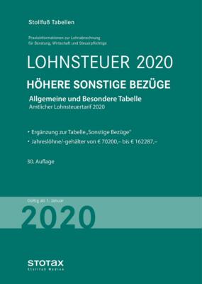 预订【德语】 Tabelle, Lohnsteuer 2020 HOhere Sonstige