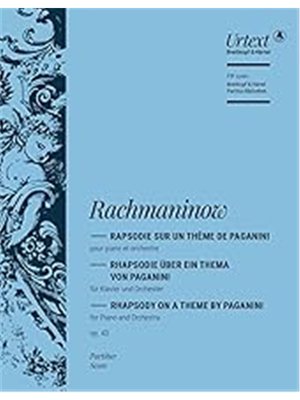 进口乐谱 帕格尼尼主题狂想曲 Op.43 Rapsodie sur un thème de Paganini op. 43