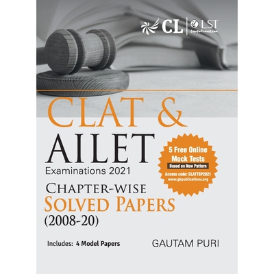 预订不退不换CLAT & AILET 2021 Chapter Wise Solved Papers 2008-2020 by Gautam Puri