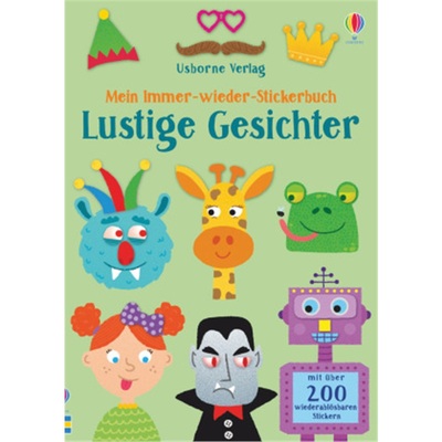 预订不退不换德语 Mein Immer-wieder-Stickerbuch: Lustige Gesichter[9781789413793]