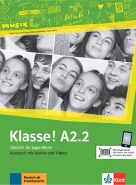 预订【德语】 Klasse! A2.2 Kursbuch mit Audios und Videos online[9783126071345]