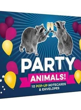 预订Party Animals! Pop up Notecard Collection:10 Pop-Up Notecards & Envelopes
