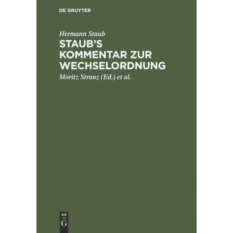 按需印刷不退不换DEG Staub s Kommentar zur Wechselordnung[9783111303857]
