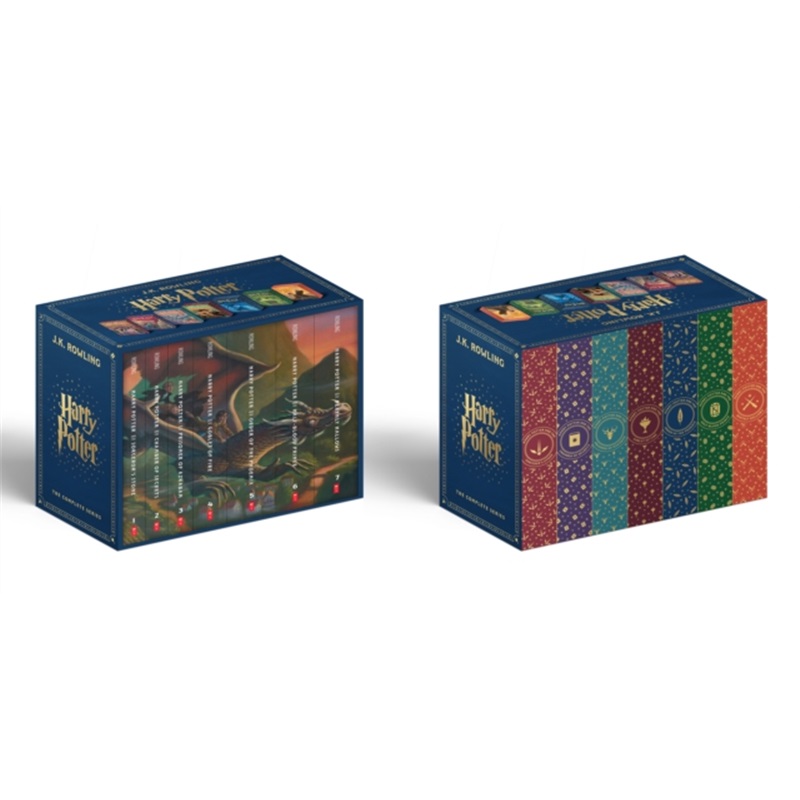 现货Harry Potter Paperback Box Set Books 1-7 (Deluxe Edition with Stenciled Edges)[9781546172888]