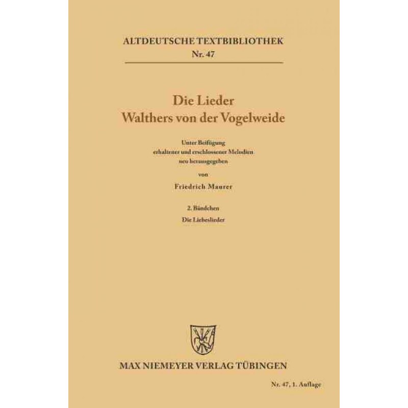 按需印刷不退不换DEG Die Lieder Walthers von der Vogelweide[9783111239569]