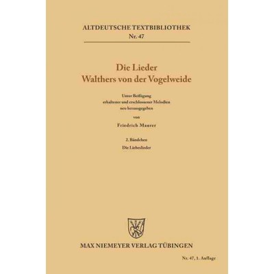 按需印刷不退不换DEG Die Lieder Walthers von der Vogelweide[9783111239569]