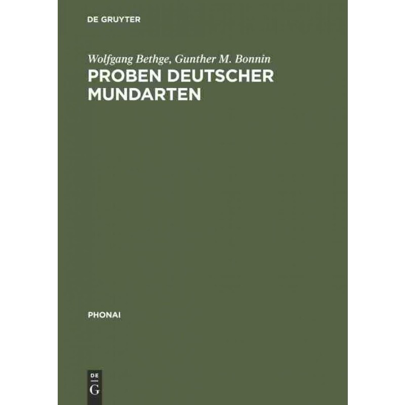 按需印刷不退不换DEG Proben deutscher Mundarten[9783110990713] - 实物图