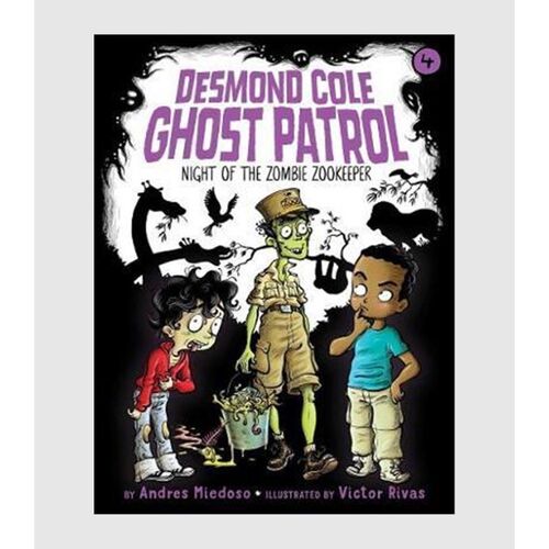 英文原版 Night of the Zombie Zookeeper (4) (Desmond Cole Ghost Patrol) 德斯蒙德科尔幽灵巡逻队 儿童课外英语读物章节书