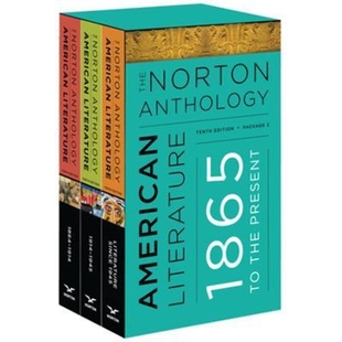 诺顿美国文学3册第10版 Tenth Present Edition 1865 Anthology American Norton Literature the Vols. The 英文原版