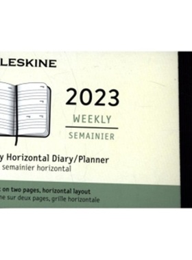 预订【德语】 Moleskine 12 Monate Wochenkalender 2023, Large/A5, Schwarz[8056598851366]