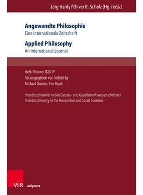 预订Angewandte Philosophie. Eine internationale Zeitschrift.:Heft/Volume 1,2019: InterdisziplinaritAt in den Geistes- un