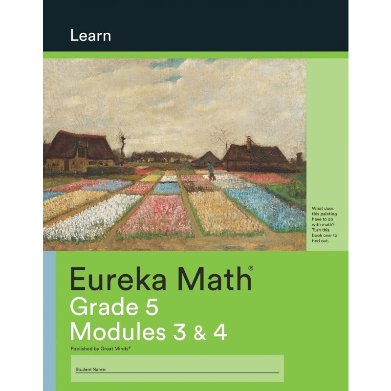 按需印刷不退不换Eureka Math Grade 5 Learn Workbook #2 (Modules 3-4)[9781640540729]