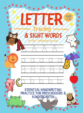 按需印刷不退不换Letter Tracing and Sight Words for Kids (Wherever you are)[9781989626108]