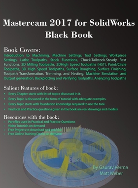 按需印刷不退不换Mastercam 2017 for SolidWorks Black Book[9781988722054]