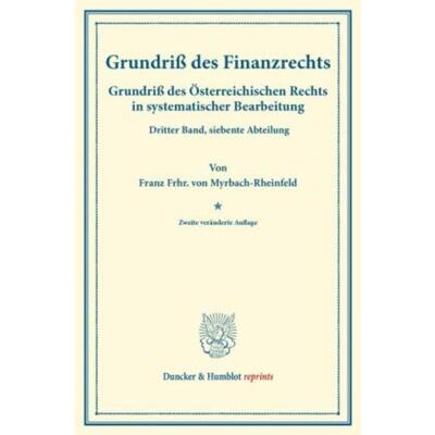 预订不退不换德语 Grundri? des Finanzrechts.:Grundri? des O