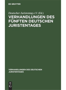 预订【德语】 Verhandlungen des funften Deutschen Juris