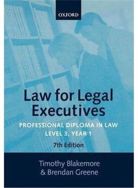 按需印刷Law for Legal Executives:Professional Diploma in Law, Level 3 Year 1[9780199268382]