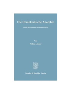预订不退不换德语Die Demokratische Anarchie.:Verlust der Ordnung als Staatsprinzip?