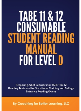 按需印刷TABE 11 and 12 CONSUMABLE STUDENT READING MANUAL FOR LEVEL D[9781737760818]