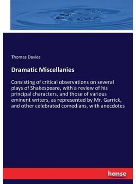 按需印刷Dramatic Miscellanies[9783744748025]