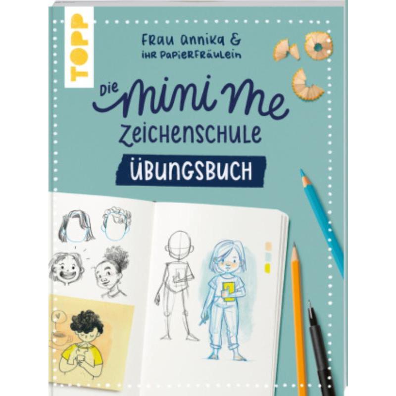 预订【德语】 Frau Annika und ihr Papierfräulein: Die Mini me ZeichenschuleÜbungsbuch:-封面