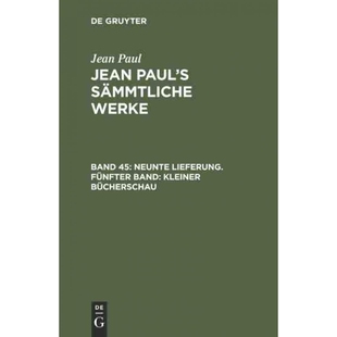 按需印刷不退不换DEG Neunte Lieferung. Fünfter Band: Kleiner Bücherschau[9783111199573]