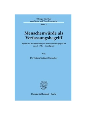 预订【德语】Menschenwürde als Verfassungsbegriff.:Aspekte der Rechtsprechung des Bundesverfassungsgerichts zu Art. 1 Ab