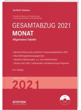 预订【德语】 Tabelle, Gesamtabzug 2021 Monat:Bundeswei