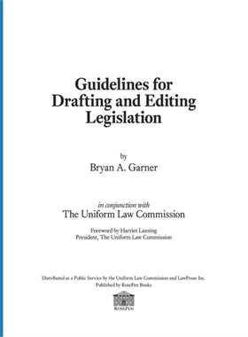预订Guidelines for Drafting and Editing Legislation[9780997977004]
