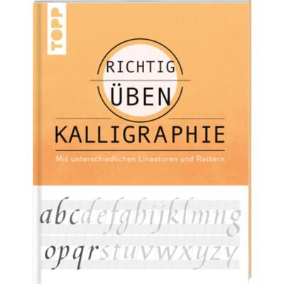 预订【德语】 Richtig üben Kalligraphie:Mit unterschiedlichen Lineaturen und Rastern